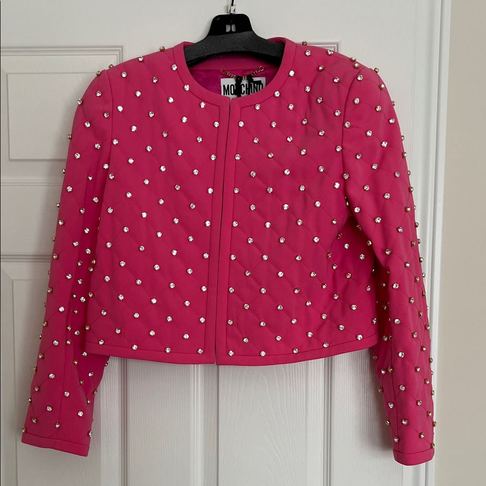 Moschino Fuchsia Studded Jacket